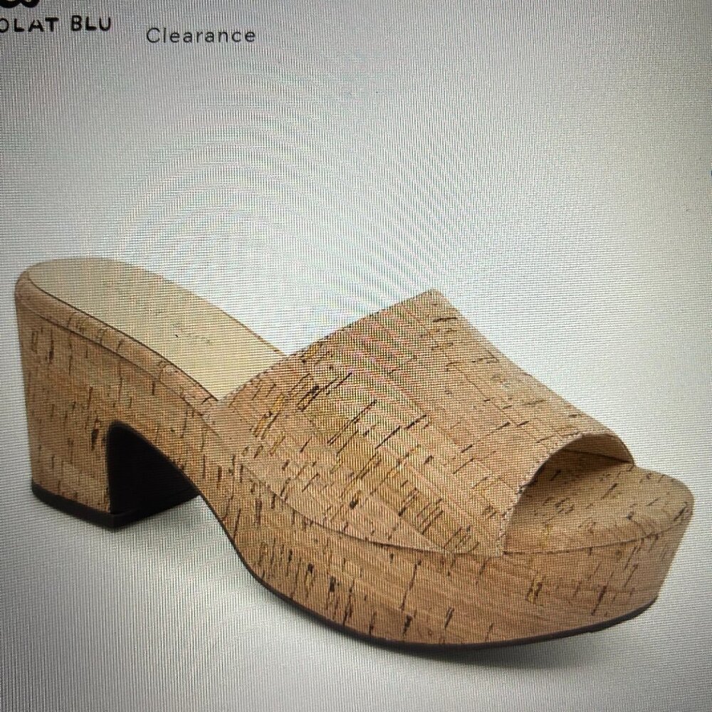 Chocolat Blu, Golden Cork Wedges, size 9.5